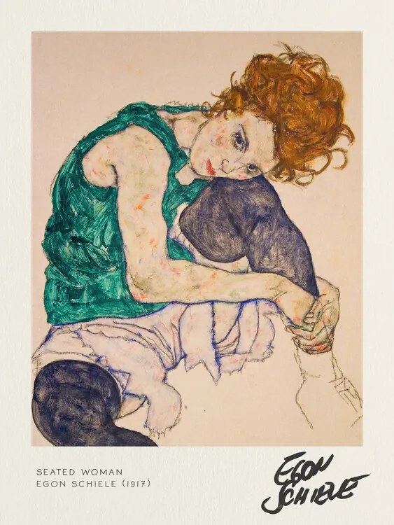 Reproducere Seated Woman - Adele Herms (1917), Egon Schiele