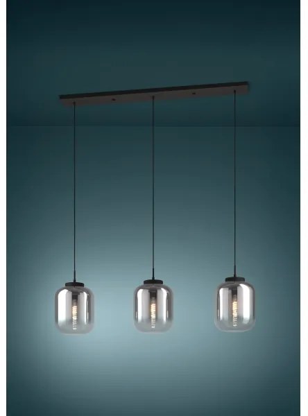 Lustră pe cablu Eglo 390104 BULCIAGO 3xE27/40W/230V fumuriu