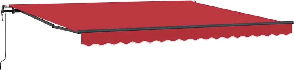 vidaXL Cortina Retractabilă Roșu 400 × 350 cm Țesătură și Aluminiu