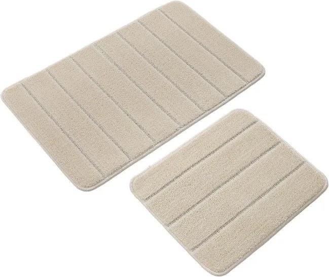 Covorașe de baie crem 2 buc. 50x80 cm Yeni Cizgli – Foutastic