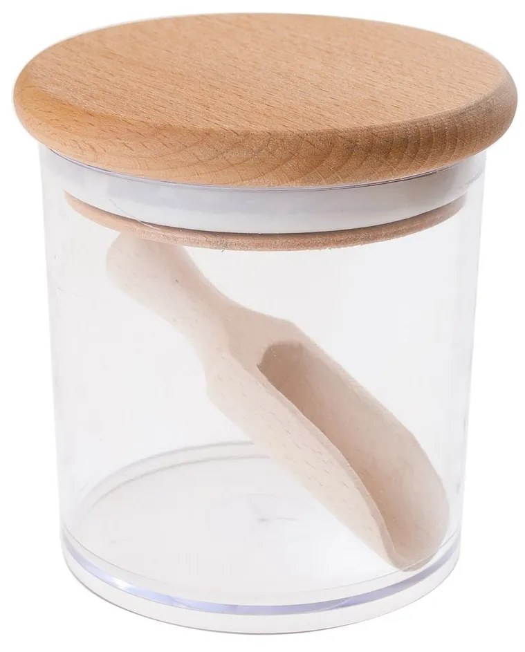 Recipient 250ml cu lingura si capac lemn