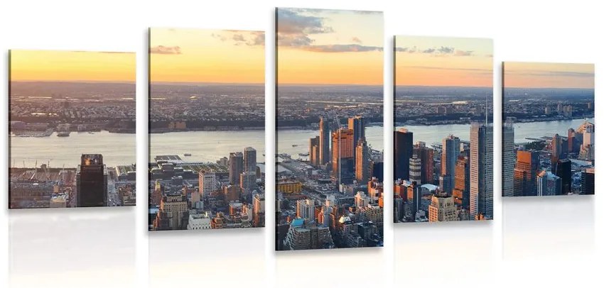 Tablou 5-piese panoramă oraș New York