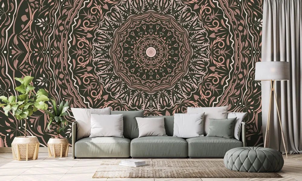 Tapet autoadeziv Mandala în stil vintage