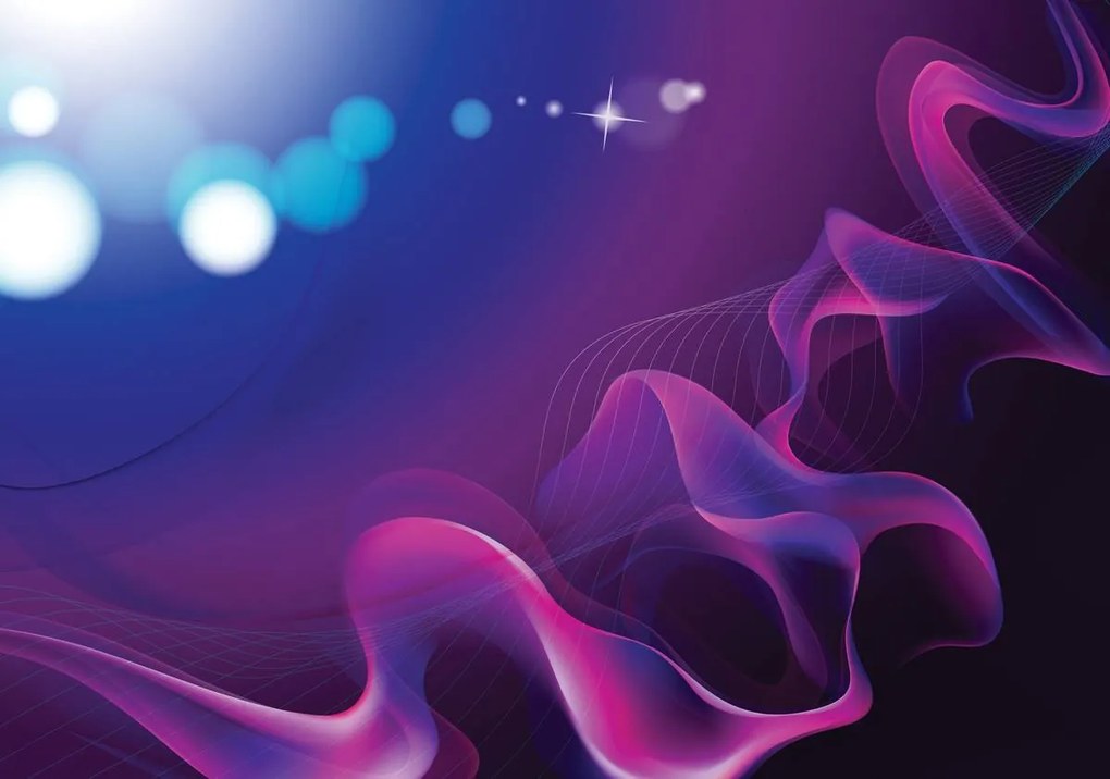 Fototapet - Valuri abstracte violete (254x184 cm)