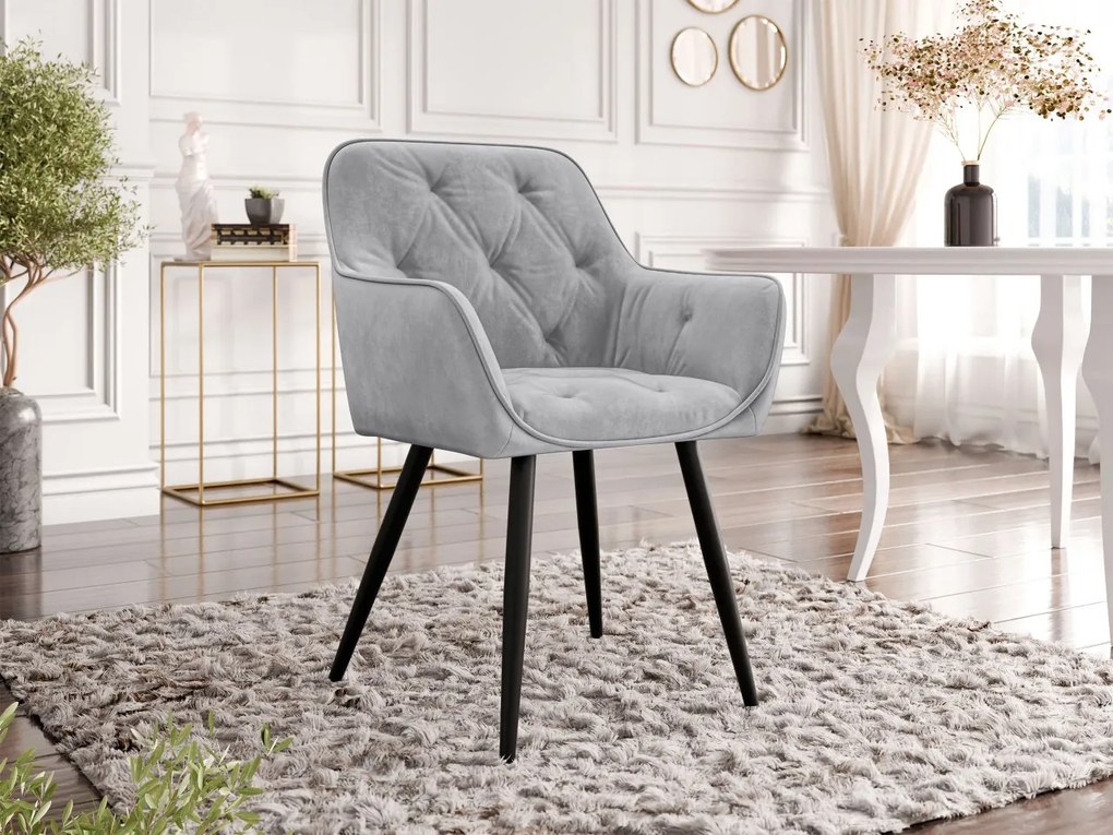 Scaun sufragerie Alunax (Gri + Negru) . 1103365