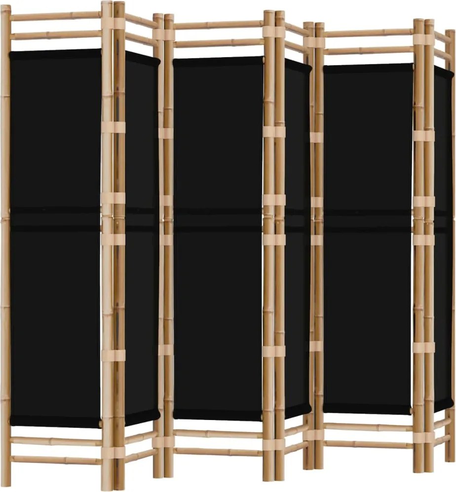 vidaXL Separator de cameră pliabil cu 6 panouri 240 cm bambus și pânză