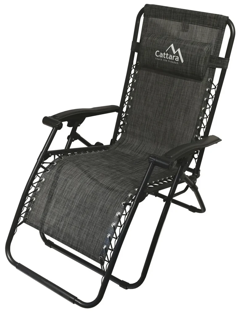 Cattara 13520 Șezlong pliabil Alicante, antracit,150 x 66 cm