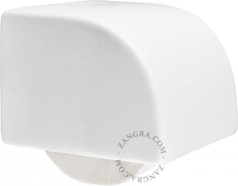 Suport hartie igienica alb din ceramica Cox Zangra