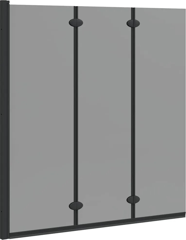 vidaXL Încărcare duș Manual Negru 130 x 138 cm Sticlă ESG și aluminiu