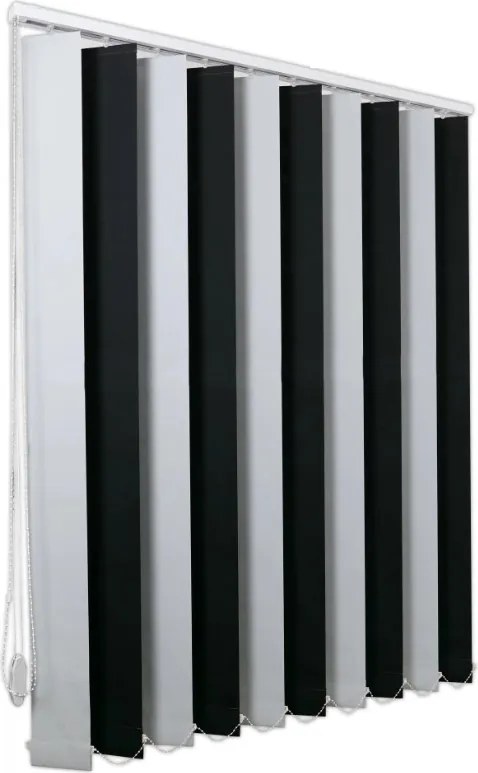 Jaluzele verticale OPACE BLACK OUT STELLA 8270 /8230 ALB/NEGRU