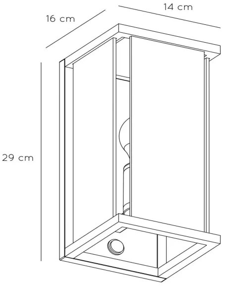 Lucide 27883/11/30 - Aplica perete exterior CLAIRE 1xE27/15W/230V