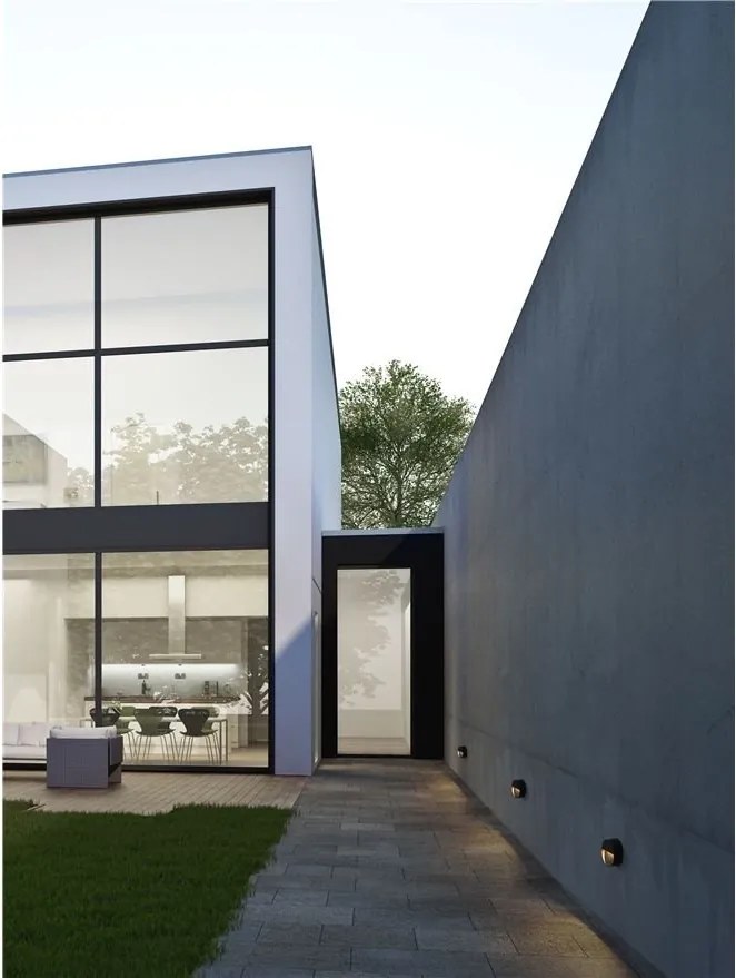 Mini Aplica perete exterior IP65, LED CCT Sete negru 10cm