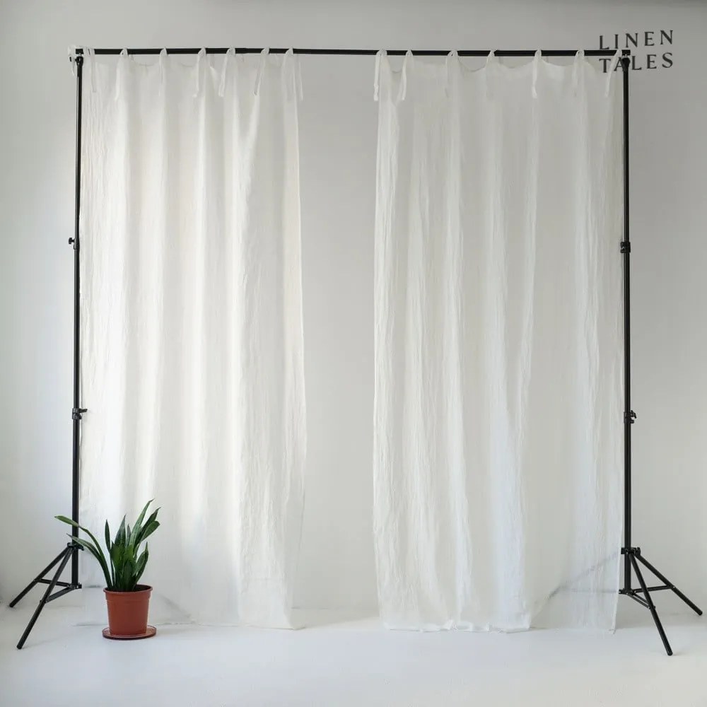 Perdea albă din in 130x170 cm White – Linen Tales