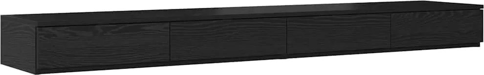 vidaXL Sertare pentru pat cu sertar Stejar Negru 200 x 36,5 x 16,5 cm