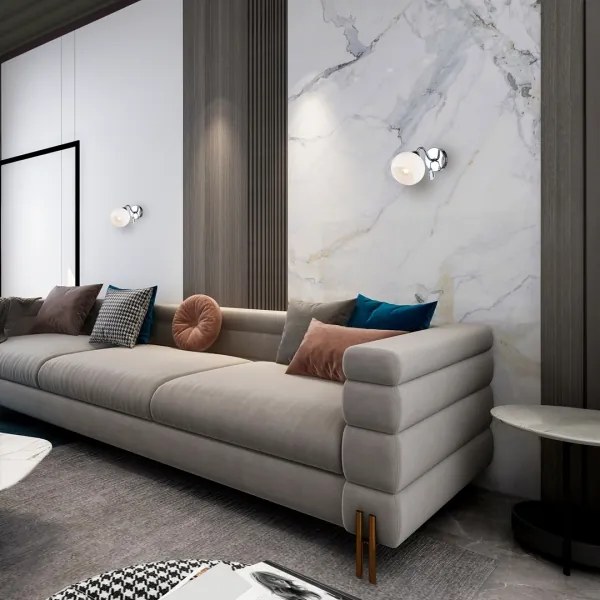 Spot de perete CONNOR 1xE27/15W/230V crom lucios/alb