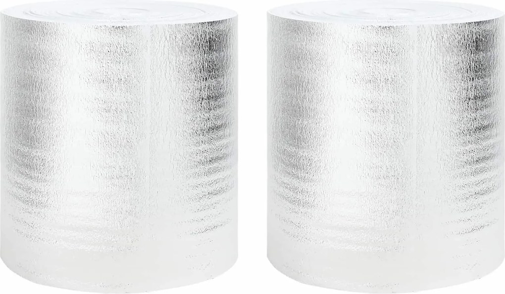 vidaXL Reflector de căldură pentru radiator 2 pcs Argintiu 25 x 0,5 m