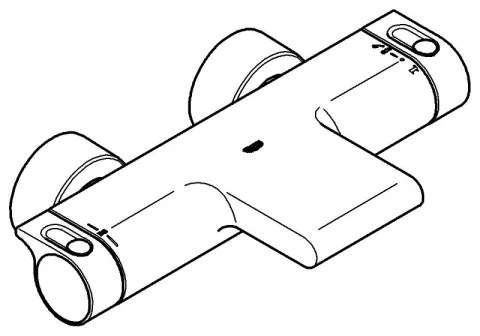 GROHE 34174001 - Baterie termostatată pentru cadă GROHTHERM 2000, 172 mm, crom lucios