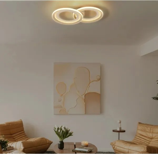 Globo 48064-30S - Lampă de tavan GLITRA cu LED, 30 W, 230 V, 3000 K, 31,5 x 52,5 cm