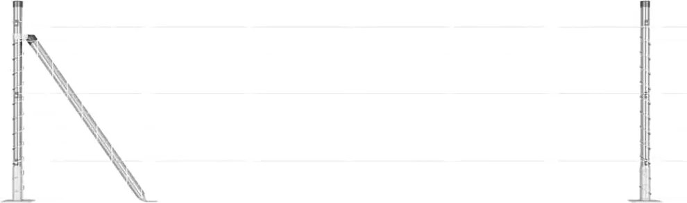 vidaXL Stâlp de gard. 26 pcs Gri 3,2 x 3,2 x 70 cm