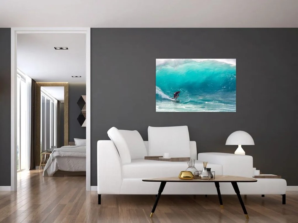 Tablou - Surfer în valuri (90x60 cm)
