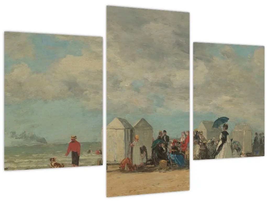 Tablou - Eugène Boudin, Beach Scene, reproducere (90x60 cm)