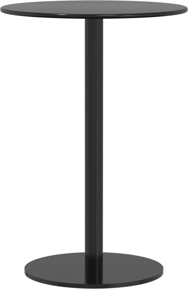 vidaXL Masă de grădină rotundă, negru, Ø50x72 cm, oțel