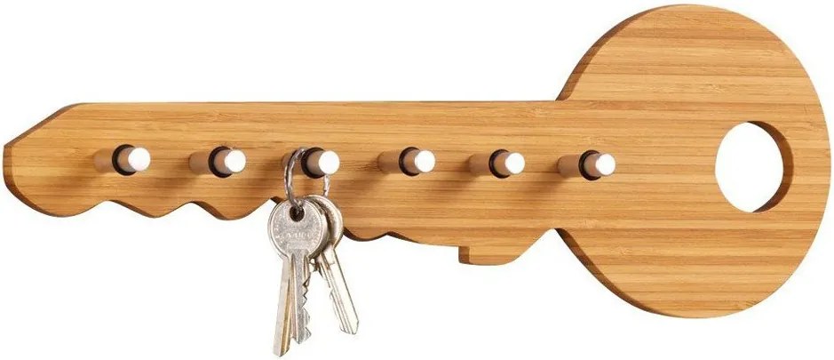 Suport pentru chei, 6 cârlige, ZELLER, natural