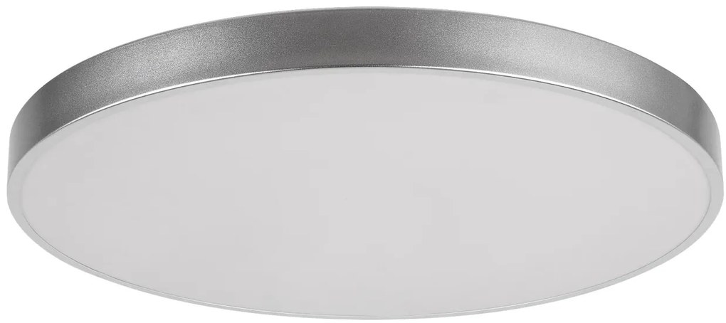 Plafoniera LED cu telecomanda design slim Tesia argintiu 60W