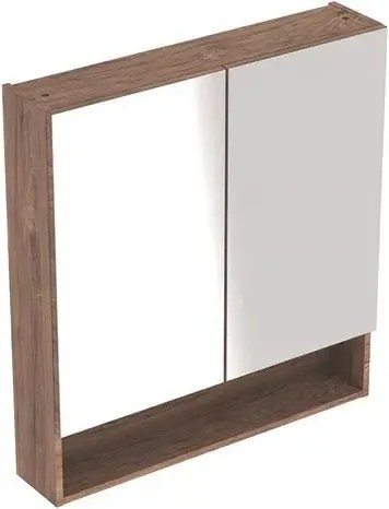 Dulap cu oglinda suspendat Geberit Selnova Square nuc 2 usi 59 cm