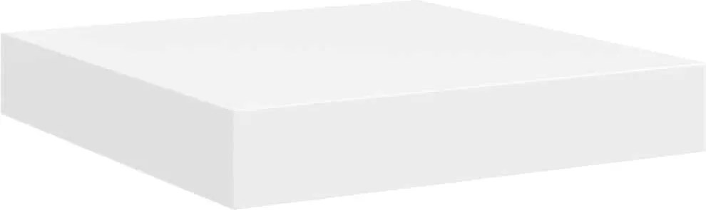 vidaXL Raft de perete suspendat, alb, 23x23,5x3,8 cm, MDF