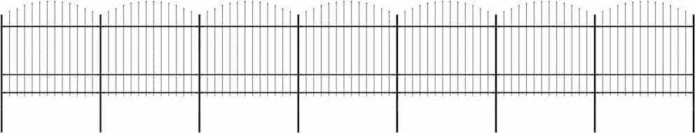 vidaXL Gard de grădină cu vârf tip suliță din oțel 1248x175 cm, negru