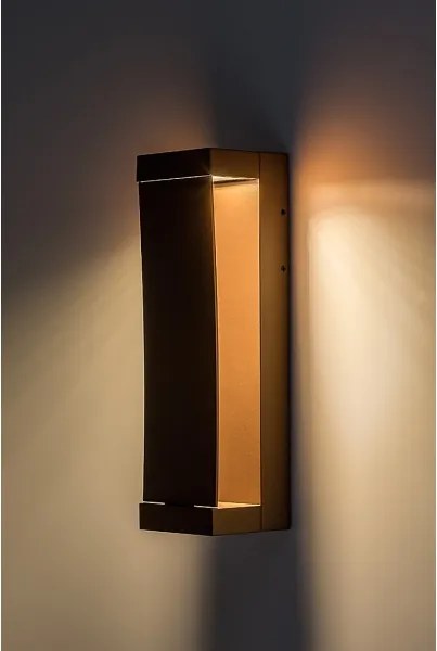 Rabalux 77068 - Aplica LED de exterior BRADU, 13W/230V, IP65, maro