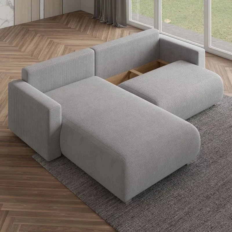 OFERTA Coltar extensibil TAFIRA, gri deschis, reversibil, calitatea a II-a