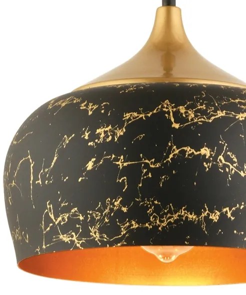 Lustră MONZA suspendată cu cablu 1xE27/40W/230V Ø 30 cm negru/bronz