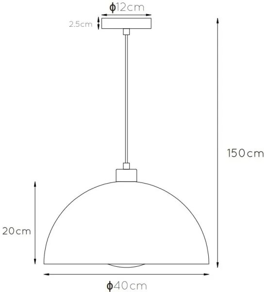 Lustră pe cablu SIEMON 1xE27/40W/230V portocalie Lucide 45496/01/44