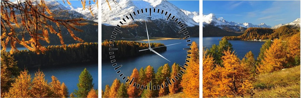Tablou - Toamna în Alpi (cu ceas) (90x30 cm)