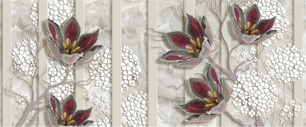 Tablou - Flori decorative (120x50 cm)