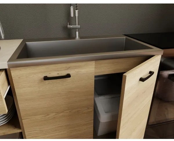 Mobilier de bucătărie PATRICIA 180 cm, stejar