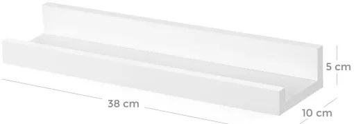 Set de 3 rafturi de perete SHELFY, albe