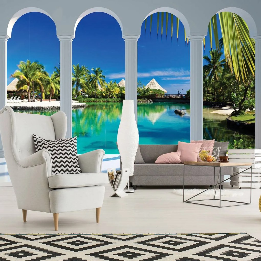Fototapet - Privire spre Maledive (152,5x104 cm)