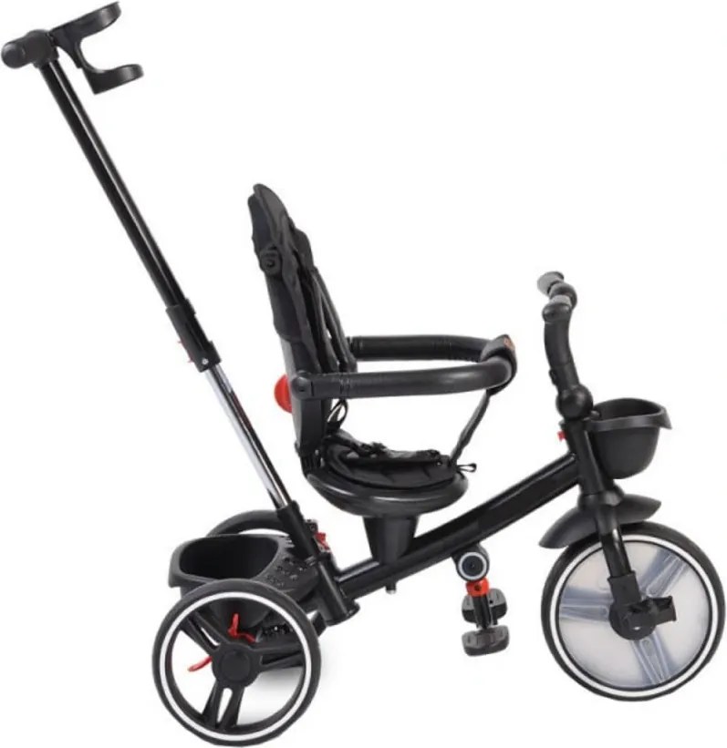 Tricicleta pliabila cu copertina NOVOKIDS™ Classico Trike , Pedale si maner pentru parinti, Scaun reversibil cu rotire 360 grade , Functie Free
