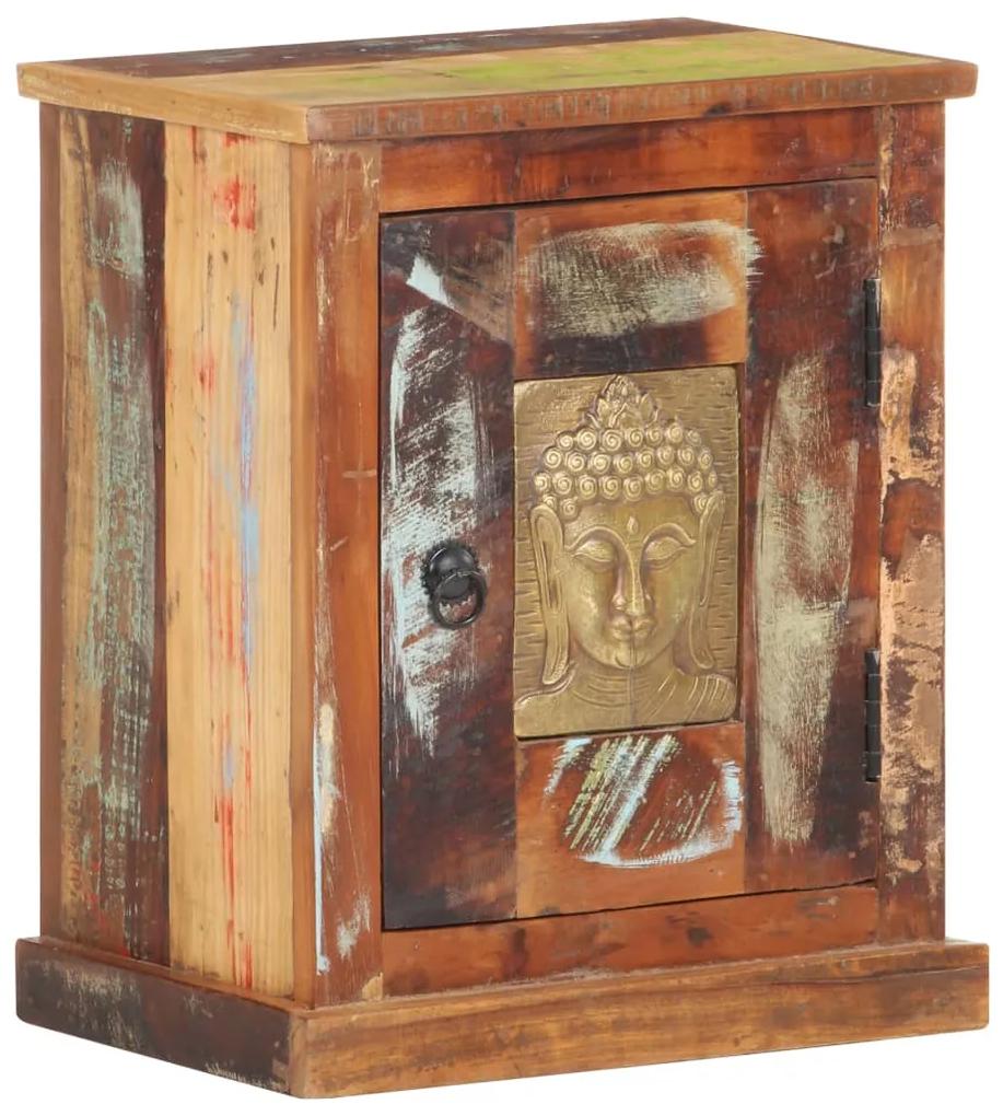 321811 vidaXL Noptieră cu fronturi Buddha, 40 x 30 x 50 cm, lemn reciclat