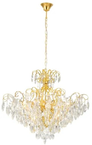 Lustră pe lanț FENOULLET 9xE14/25W/230V aurie Eglo 39606