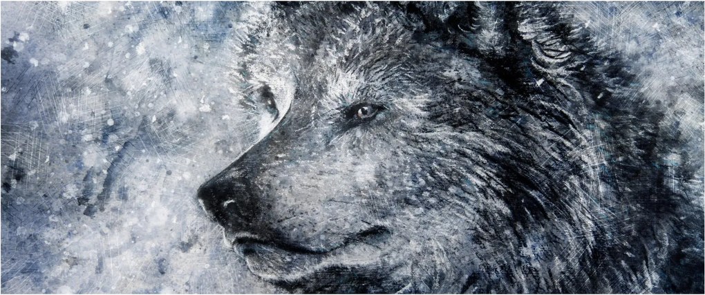 Tablou - Lupul din desene animate (120x50 cm)