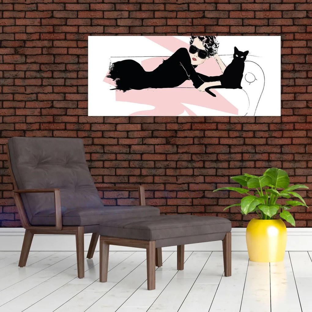 Tablou - Doamnă de modă (120x50 cm)