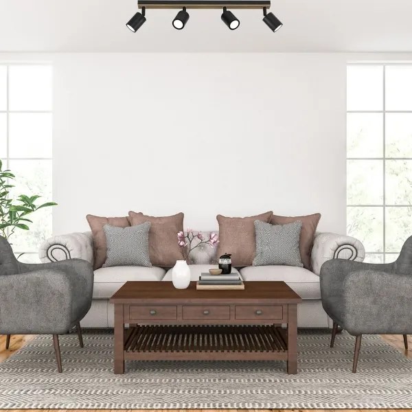 Spot TERRA 4xGU10/8W/230V negru