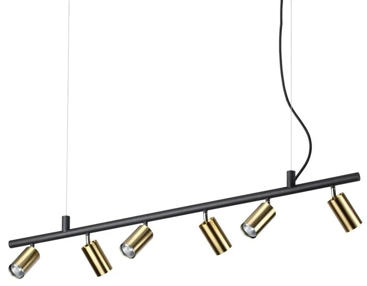 Lustra modera cu spoturi directionabile DYNAMITE SP6 OTTONE