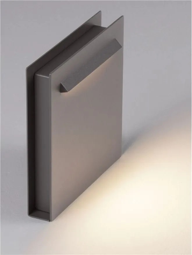 Mini Stalp de exterior LED 2700K, IP67 RECTO H-23cm gri inchis