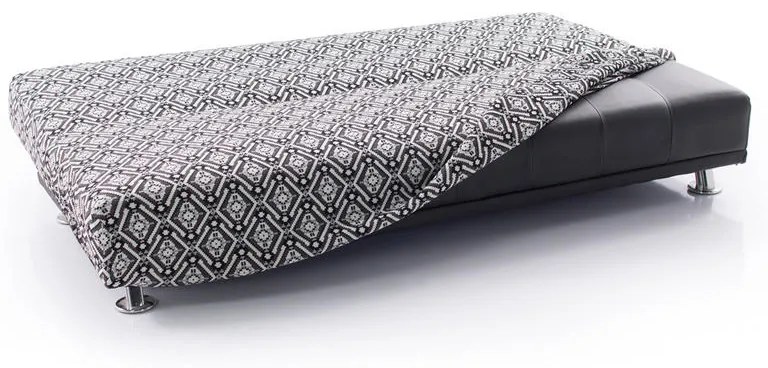 Huse monoelastice alb-negru ZUMA fotoliu (l. 70 - 110 cm)