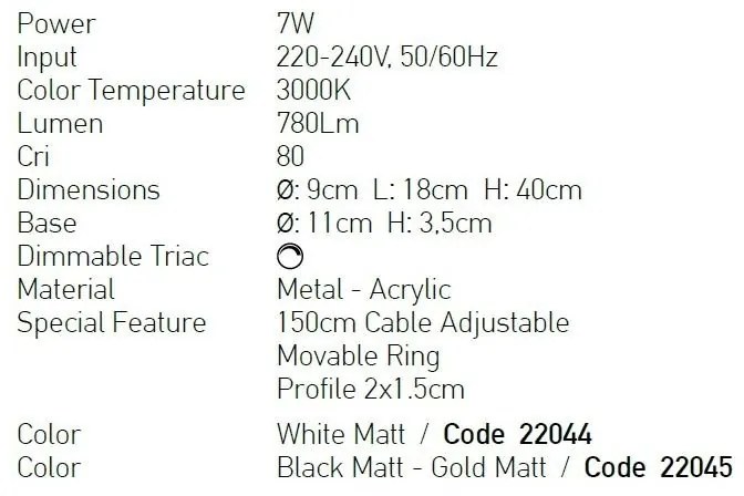 Pendul LED, Lustra suspendata moderna Lord